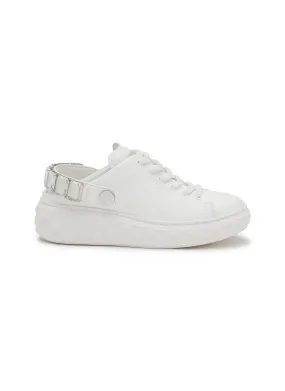 -----------JIMMY CHOO  ---- ------------ ----Leather Diamond Sneakers --