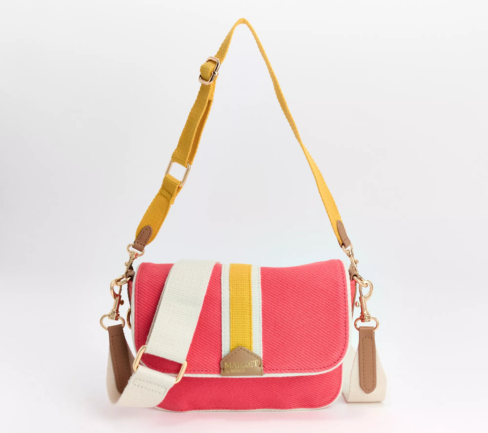 "As Is" Market By Monica Coated Canvas Crossbody with Shoulder Strap