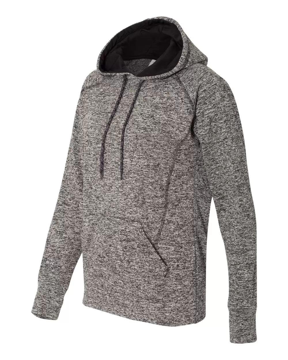 8616 J. America - Women's Cosmic Poly Contrast Hooded Pullover Sweatshirt SKU: 8616