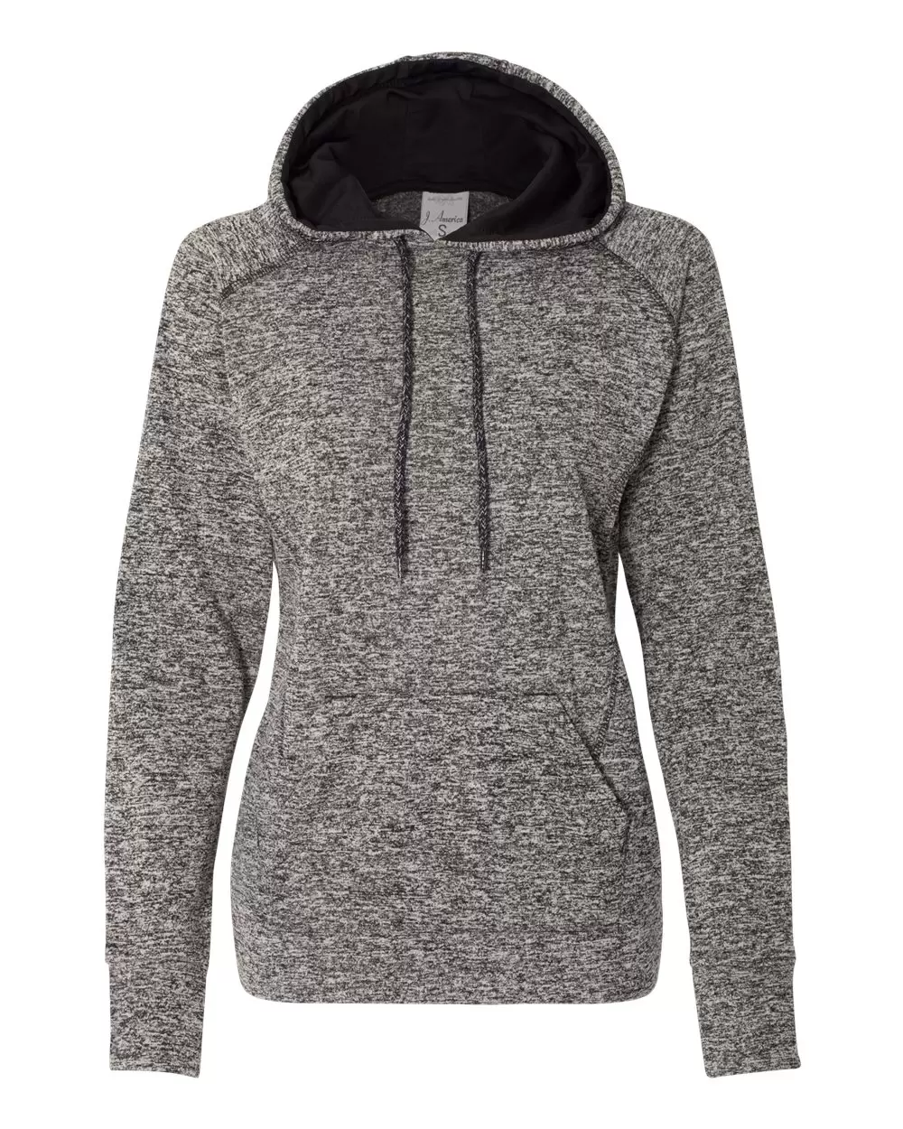 8616 J. America - Women's Cosmic Poly Contrast Hooded Pullover Sweatshirt SKU: 8616