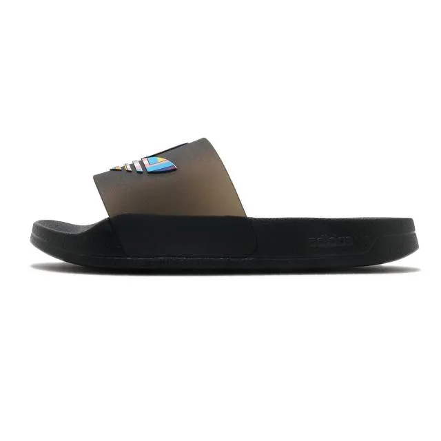 Adidas adilette lite pride lgbtq rainbow black men women unisex sandals fy9017