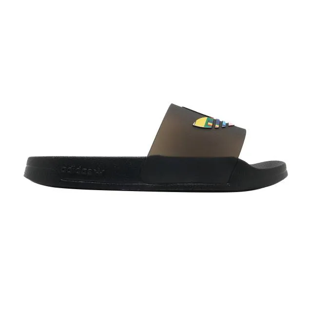 Adidas adilette lite pride lgbtq rainbow black men women unisex sandals fy9017