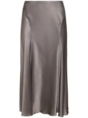 Alberta Ferretti   Satin midi skirt 