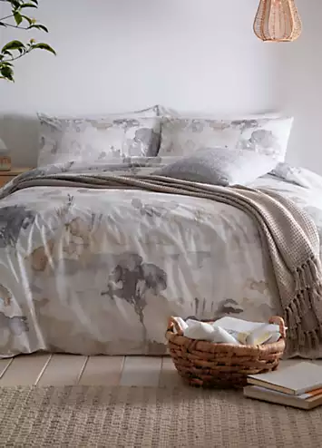 Appletree Loft Edale 100% Cotton Duvet Cover Set - Linen | Kaleidoscope