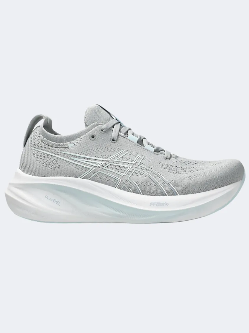 Asics Gel Nimbus 26 Women Running Shoes Grey/Grey Blue