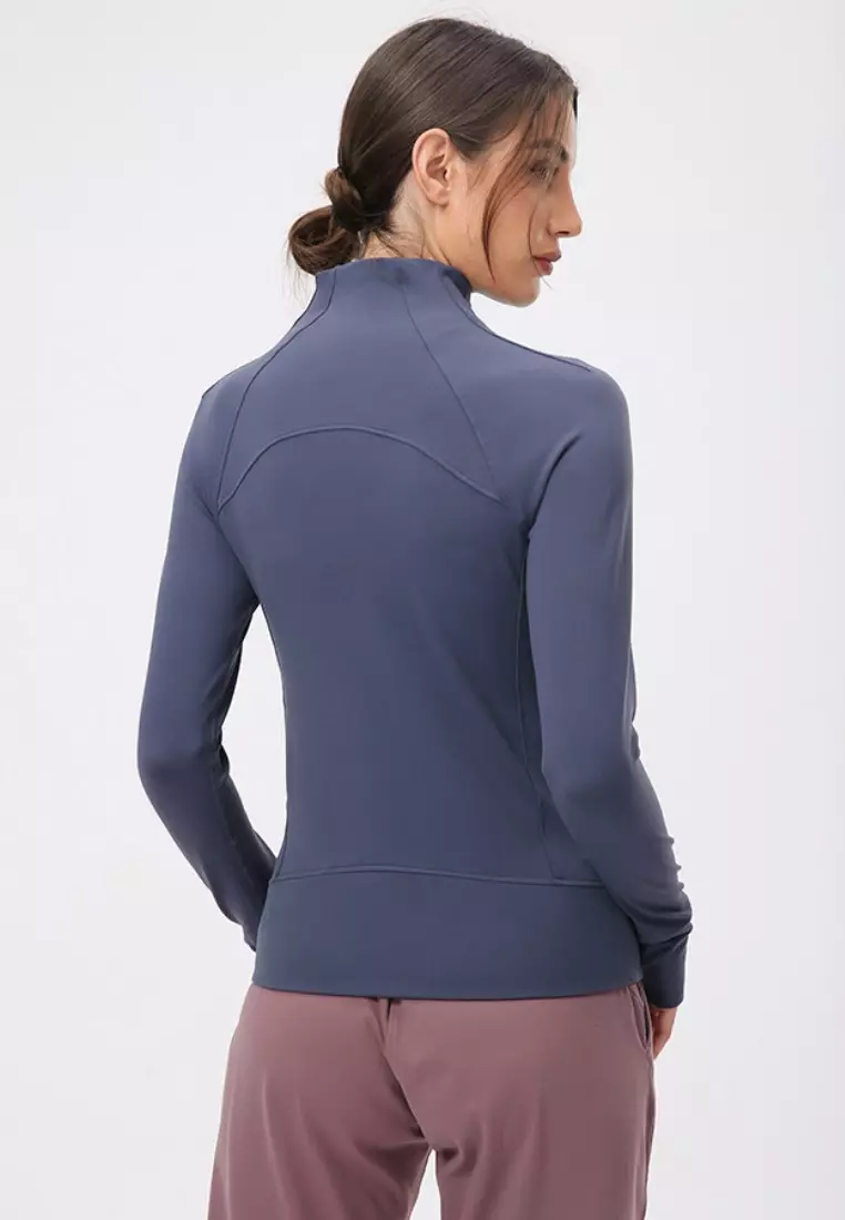 B-CODE YGA1041_Purple_Lady Quick Drying Running Fitness Yoga Sports Jacket