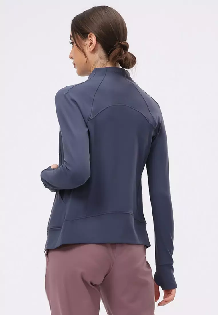 B-CODE YGA1041_Purple_Lady Quick Drying Running Fitness Yoga Sports Jacket