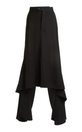 Balenciaga Wool Godet Pant-Skirt