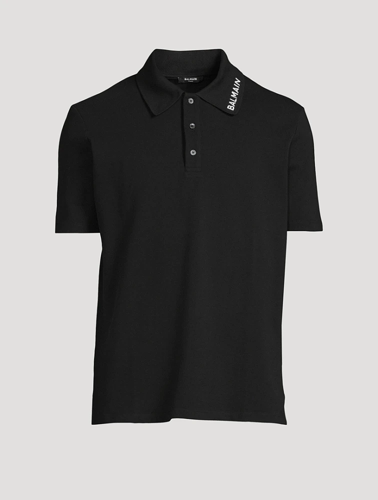 BALMAIN Cotton Polo Shirt With Logo