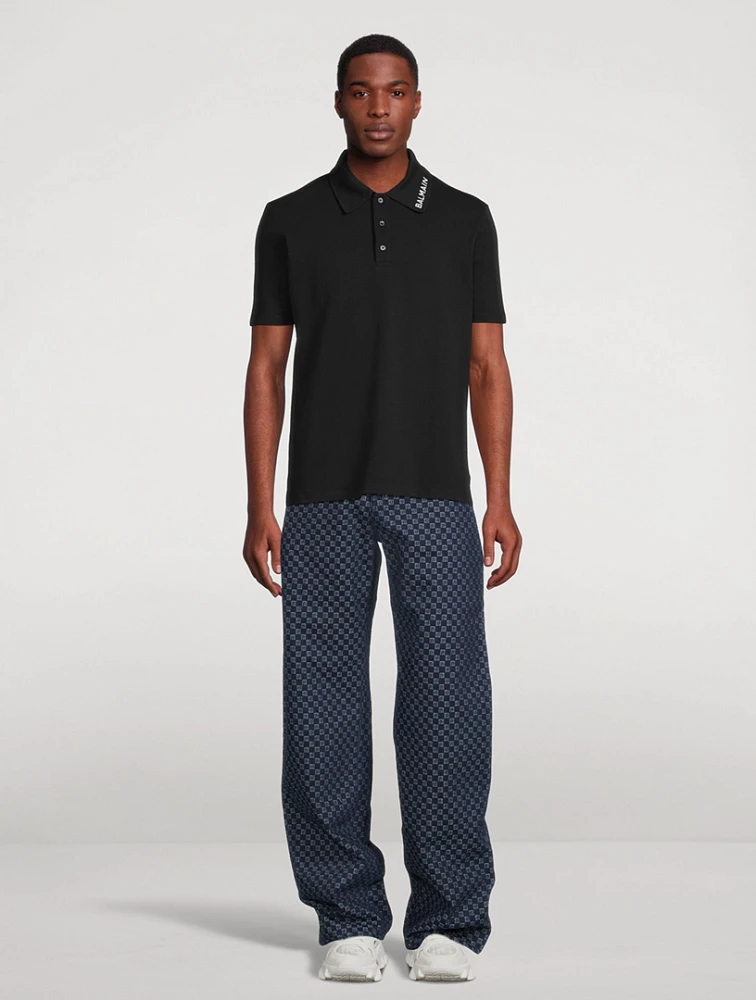 BALMAIN Cotton Polo Shirt With Logo