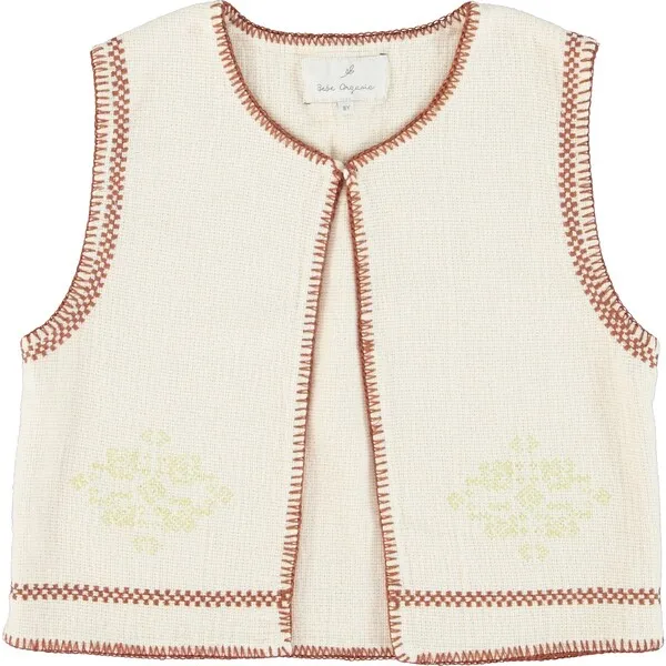 Bebe Organic Luka Vest, Needlepoint