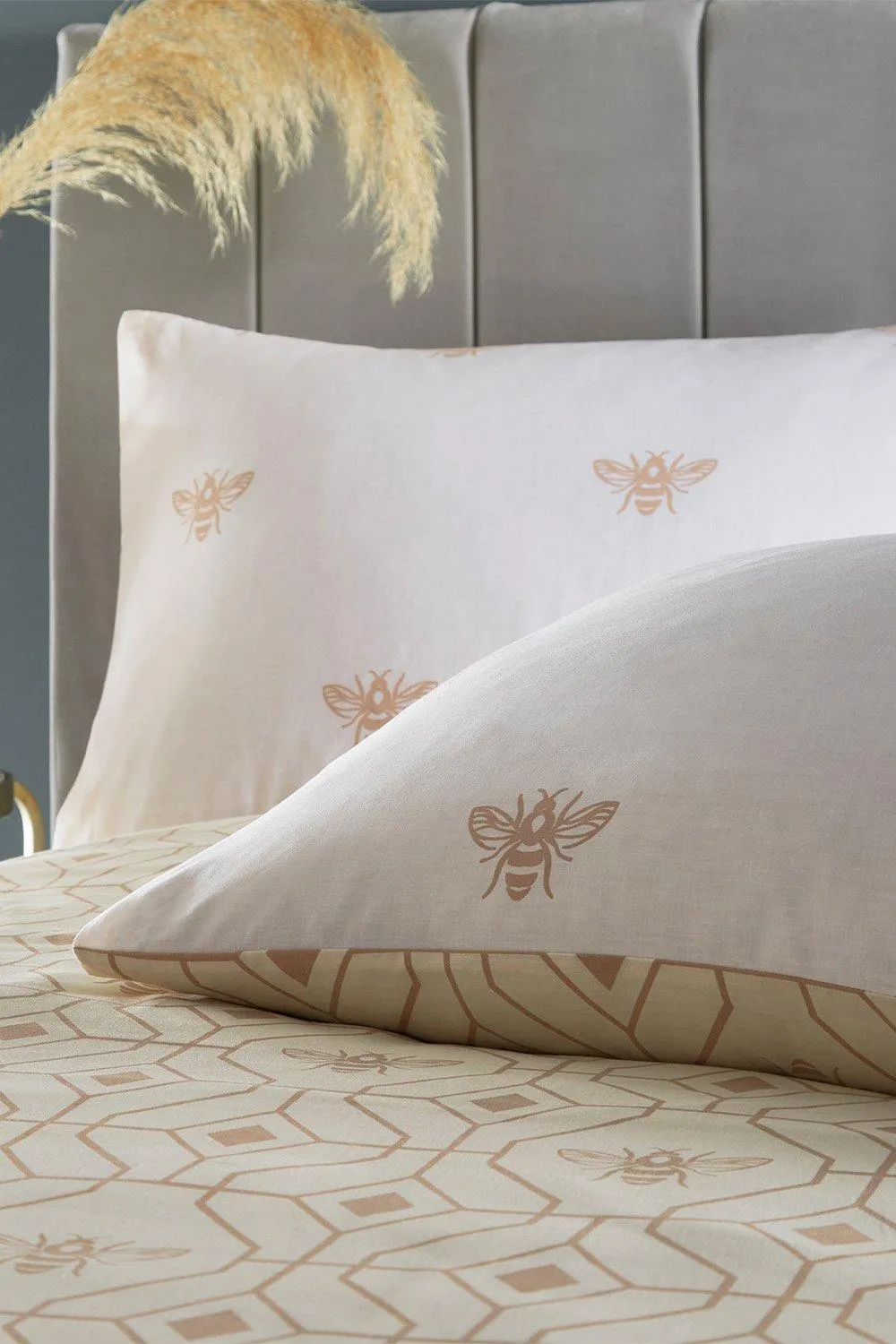 Bedding | Bee Deco Geometric Reversible Duvet Cover Set | Furn