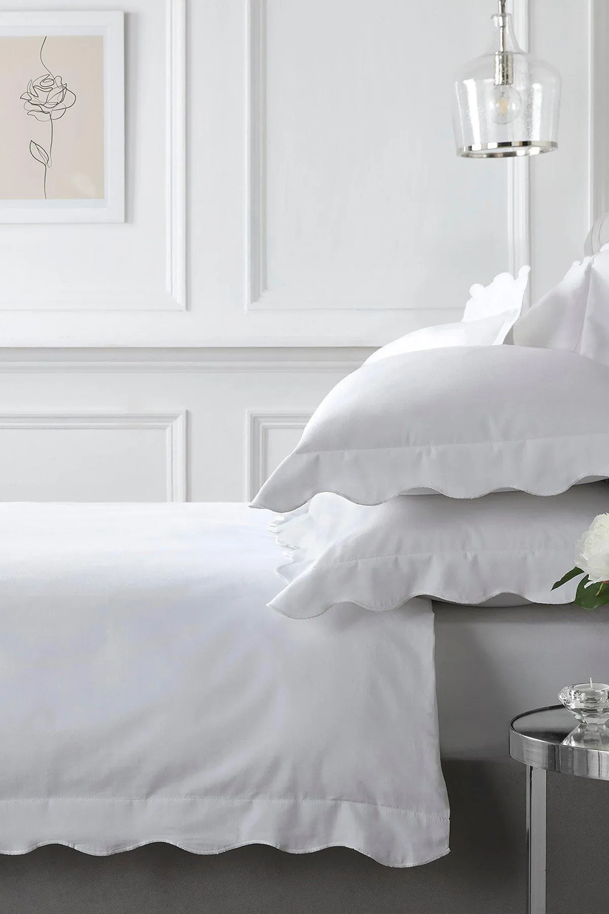 Bedding | 'Scallop Edge' 100% Cotton Duvet Cover Set | Appletree