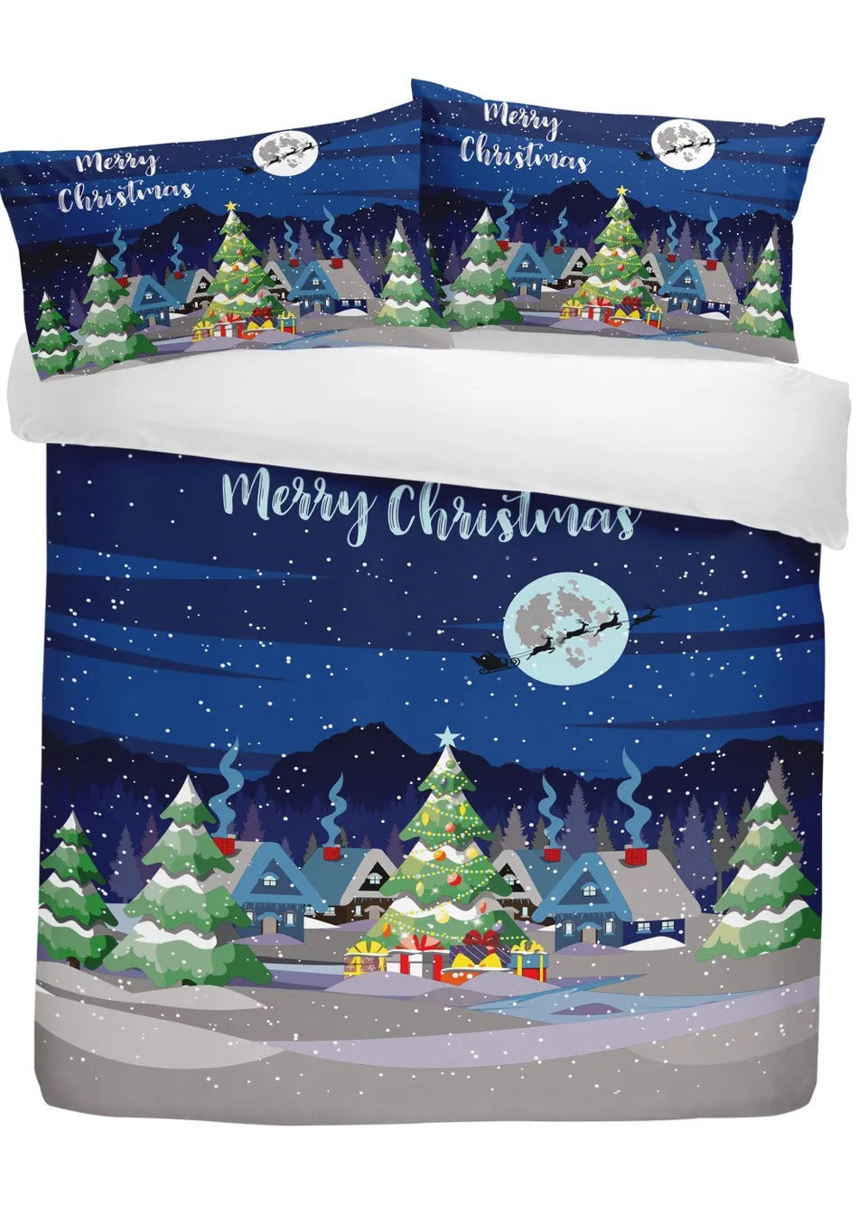 Bedlam Christmas Kids Glow In The Dark Duvet Cover