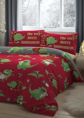 Bedlam Santasaurus Duvet Cover