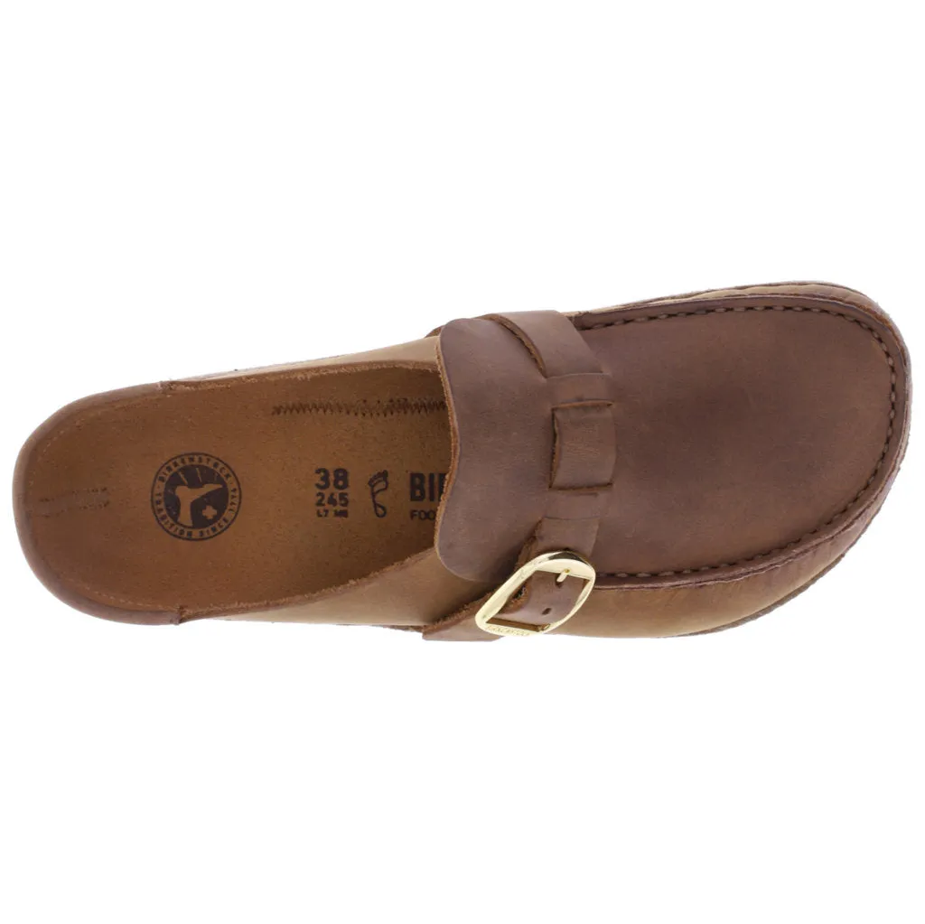 Birkenstock Unisex Sandals Buckley Casual Buckle Slip-On Oiled Leather - UK 7