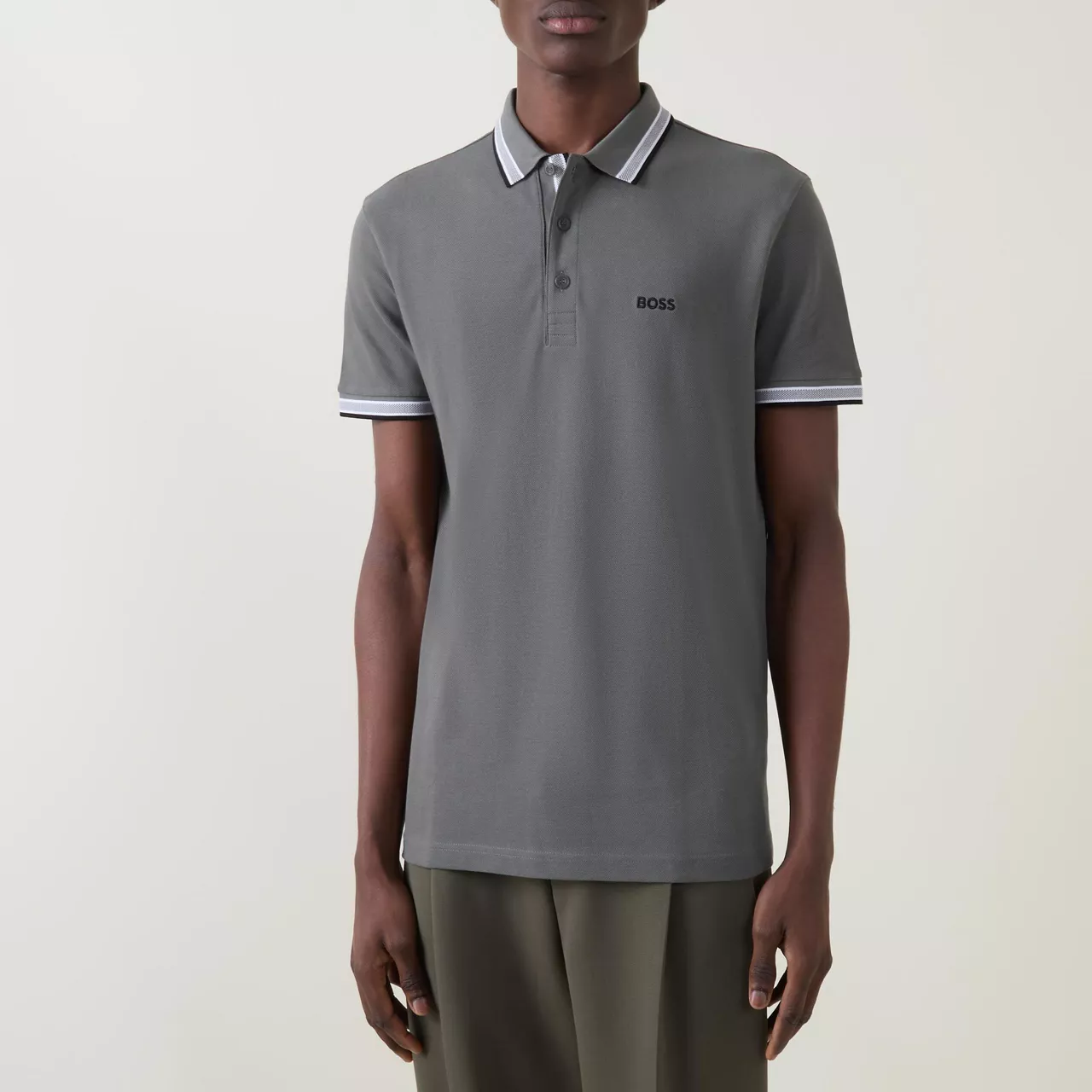 BOSS Paddy Polo Shirt - Light Grey