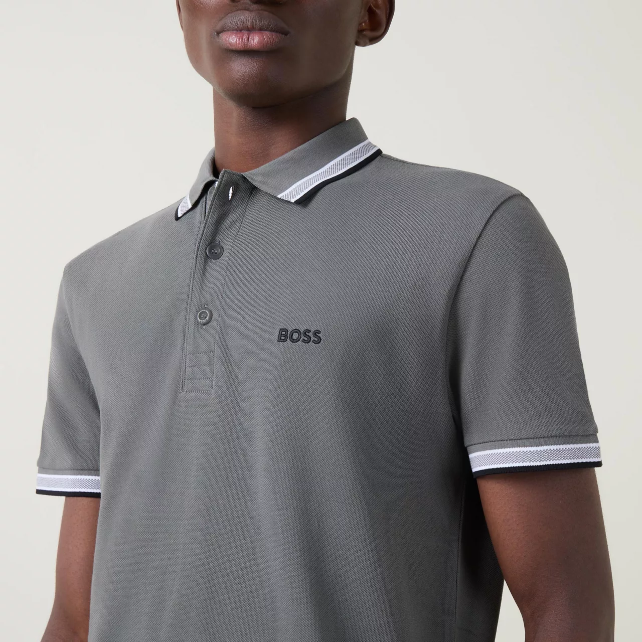 BOSS Paddy Polo Shirt - Light Grey