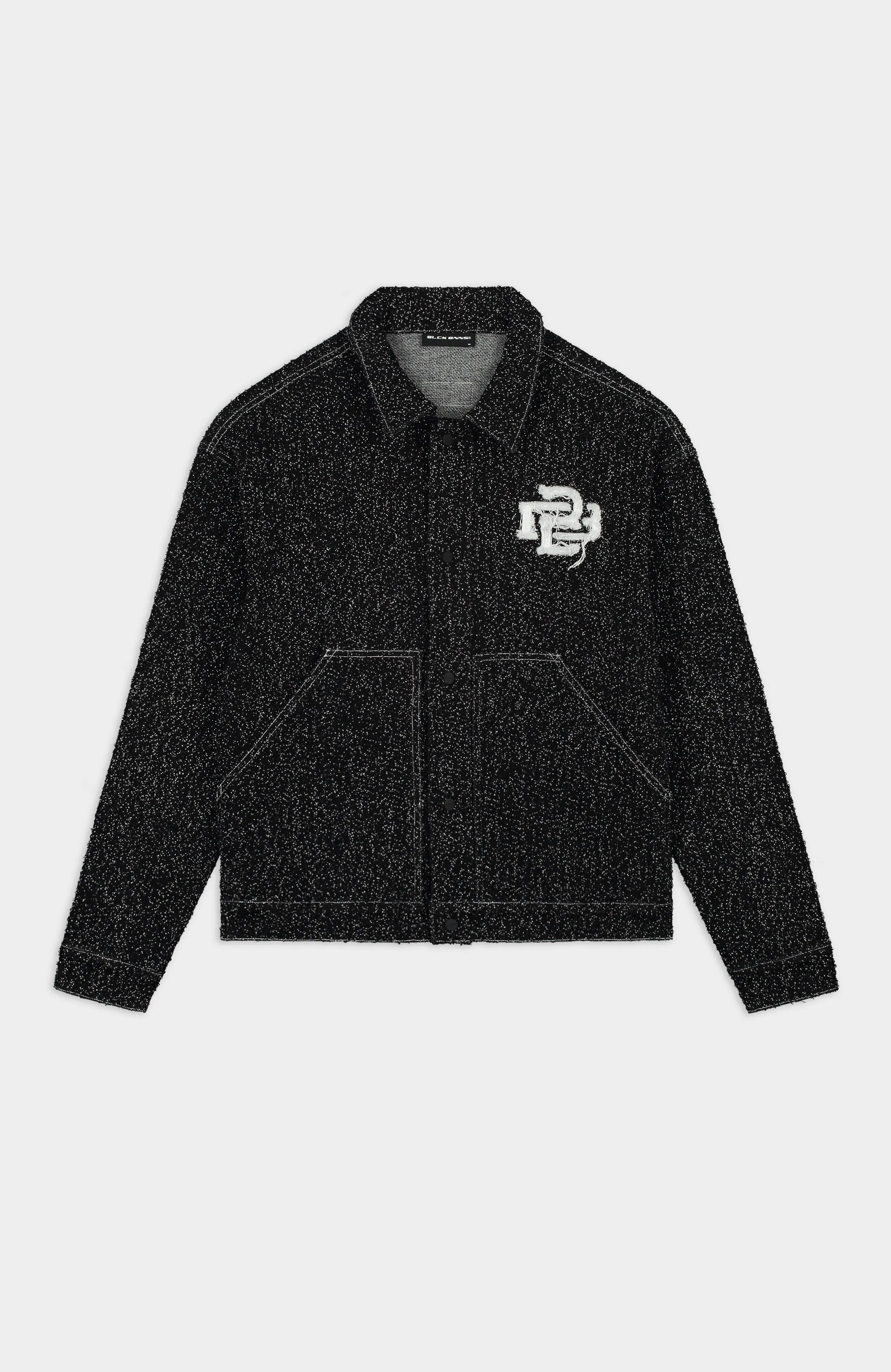 BOUCLE DENIM JACKET | Black