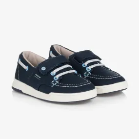 Boys Navy Blue Velcro Trainers