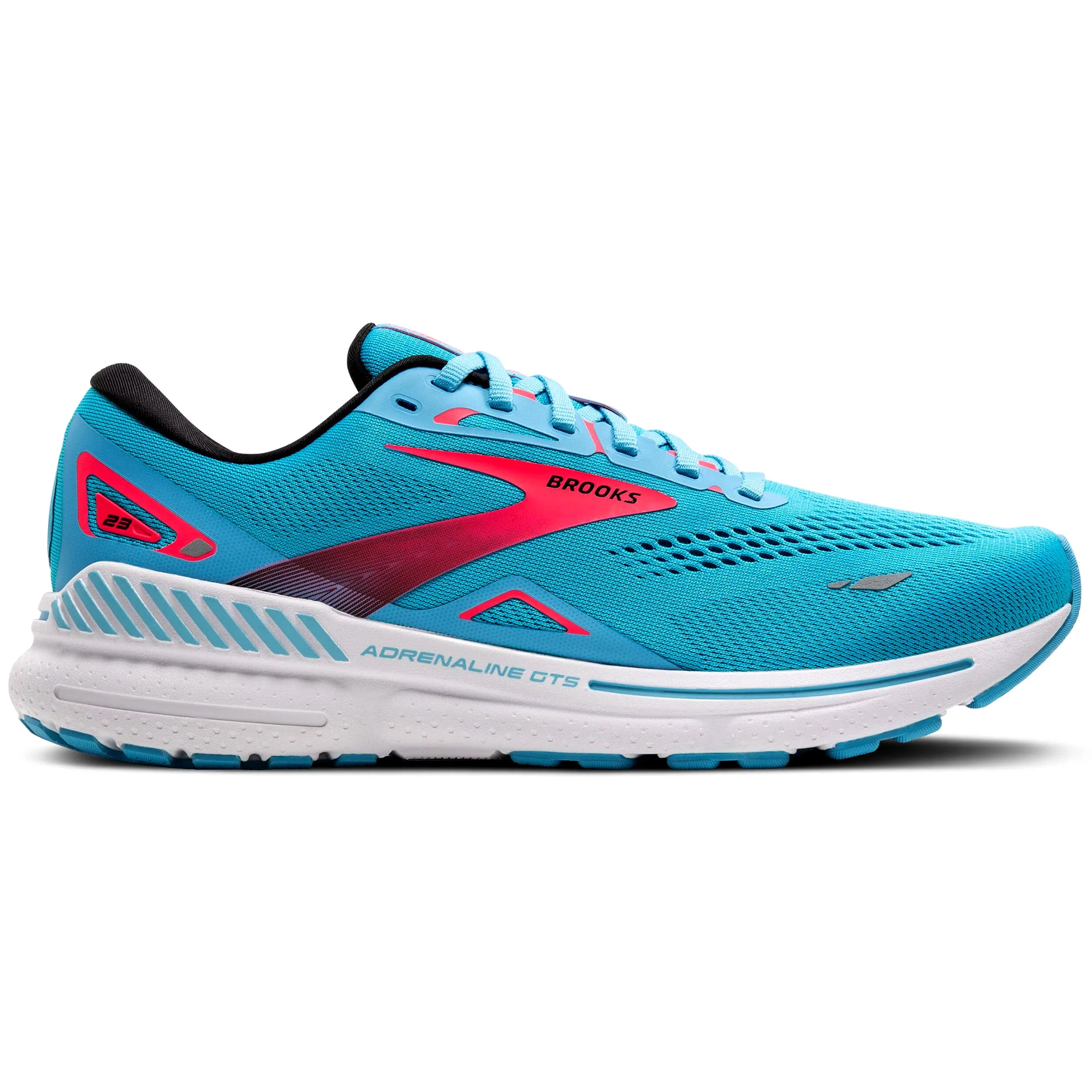 Brooks Men's Adrenaline GTS 23 Running Shoes Crystal Seas / Diva Pink / Black