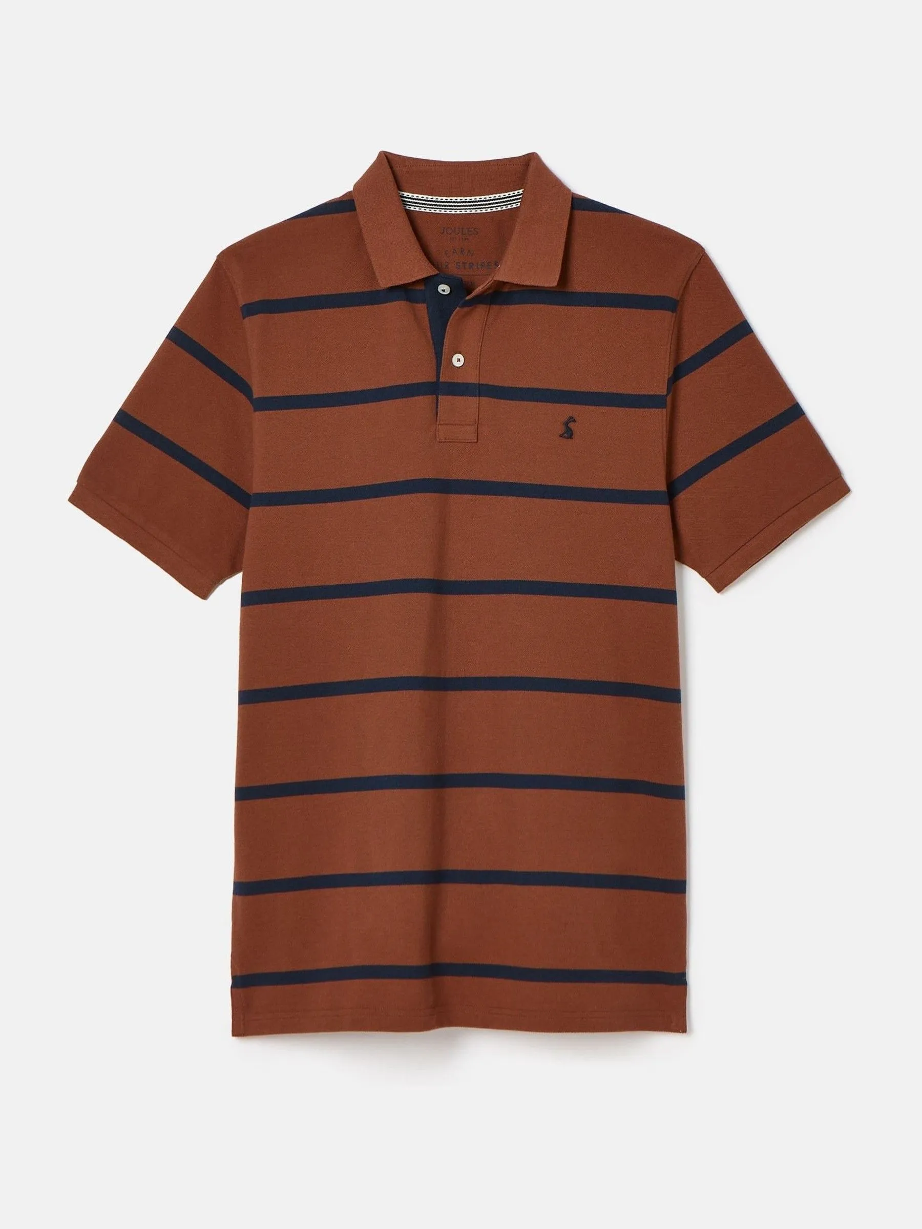 Brown & Navy Striped Polo Shirt