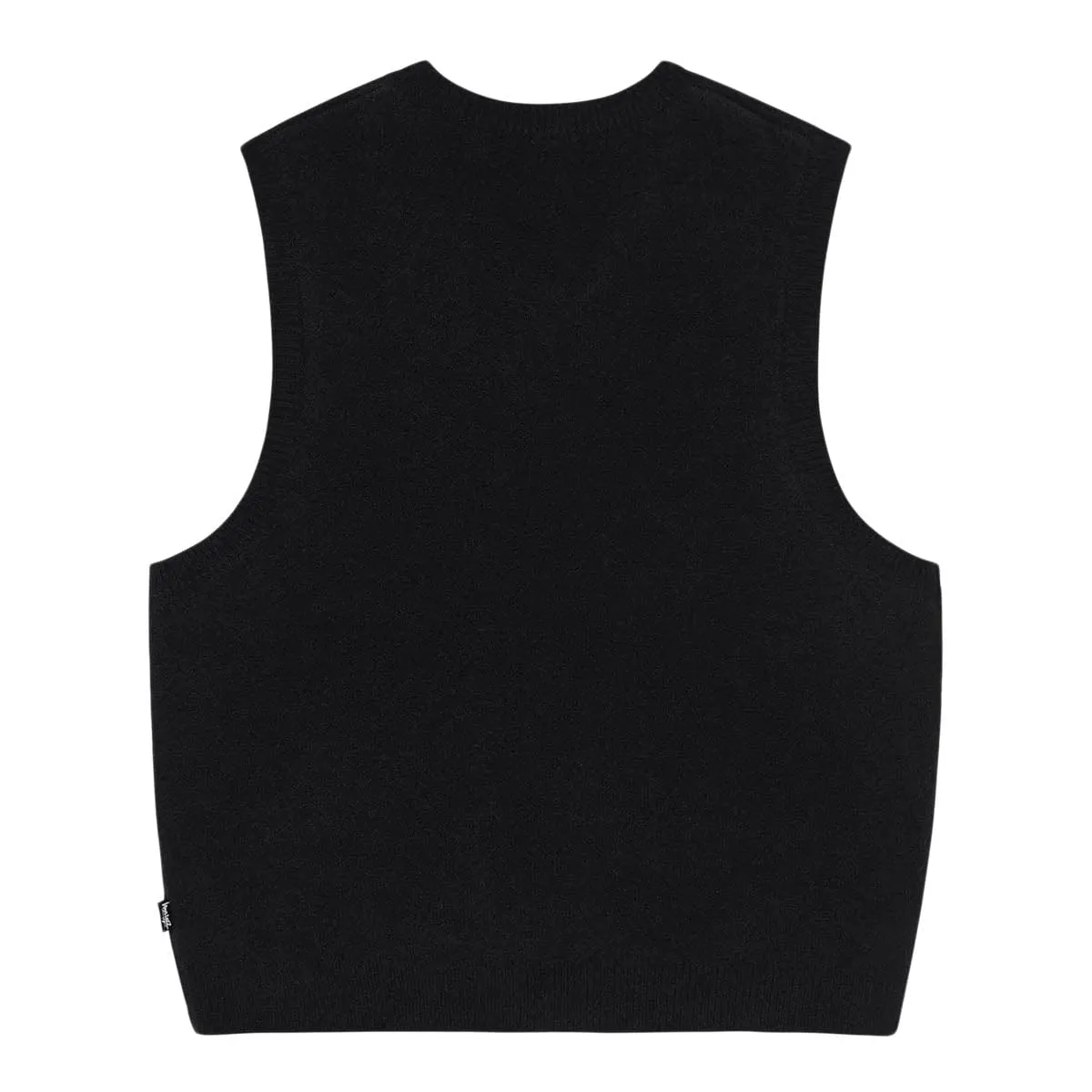 BRUSHED MOHAIR VEST BLACK | Bodega