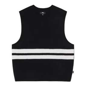 BRUSHED MOHAIR VEST BLACK | Bodega