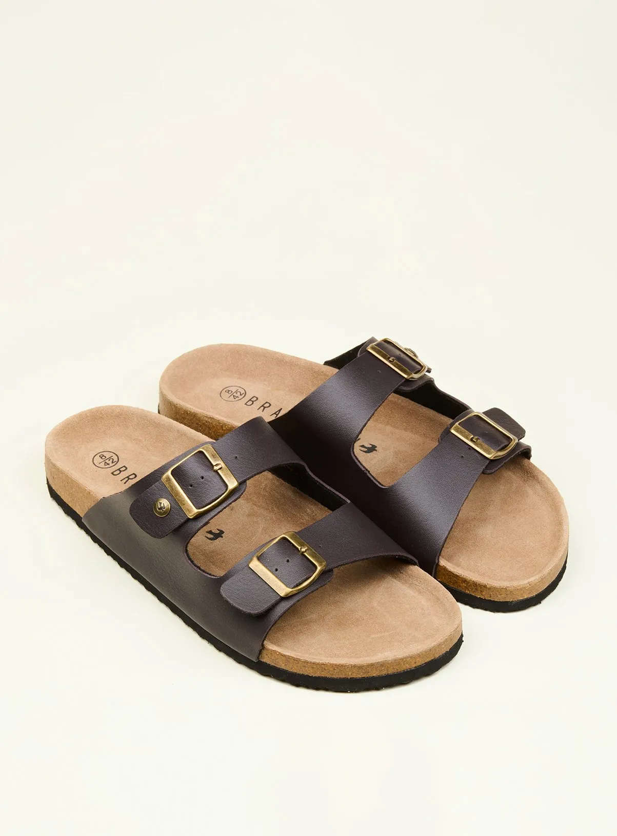 Buy BRAKEBURN Brown Two Strap Sandal 12 | Sandals and flip flops | Tu