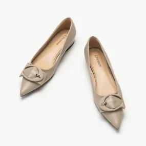 C Buckle Flats (Aida) Camel