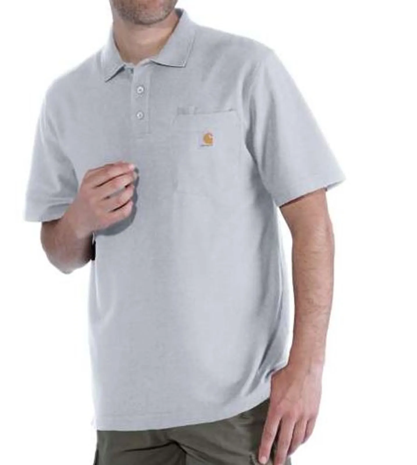 Carhartt Pocket Polo Shirt: Grey: S