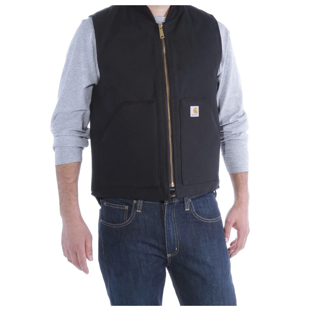 Carhartt V01 Duck Vest Arctic Quilt Lined V1 - C. Brown