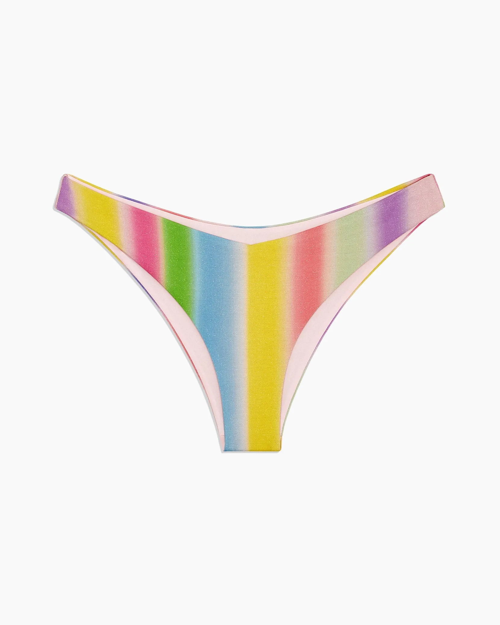 Chiara Shimmer Soft Stripes Bikini Bottom | Multi