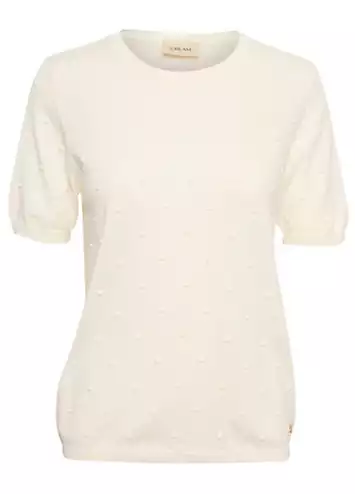 Cream Hanne Short Sleeve Pullover | Grattan