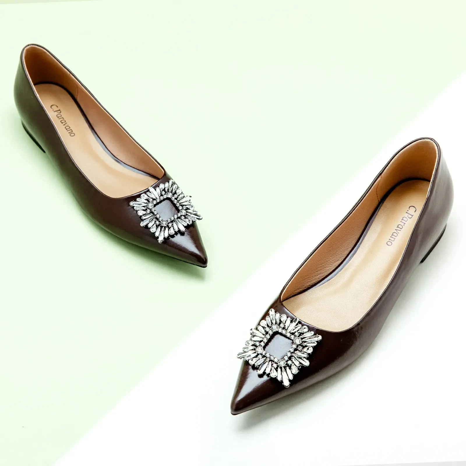 Crystal Buckle Flats (Aida)