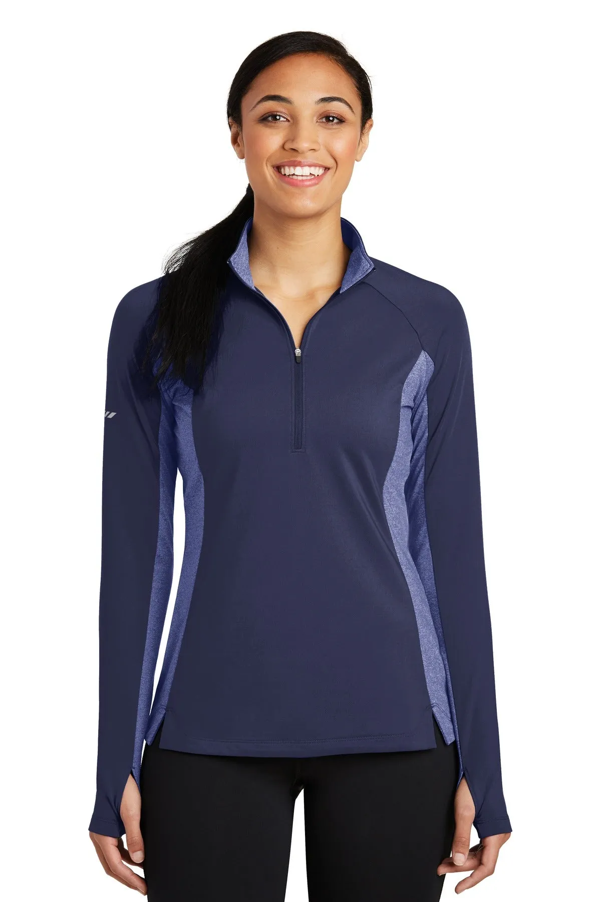 Custom Embroidered - Sport-Tek Ladies Sport-Wick Stretch Contrast 1/4-Zip Pullover. LST854