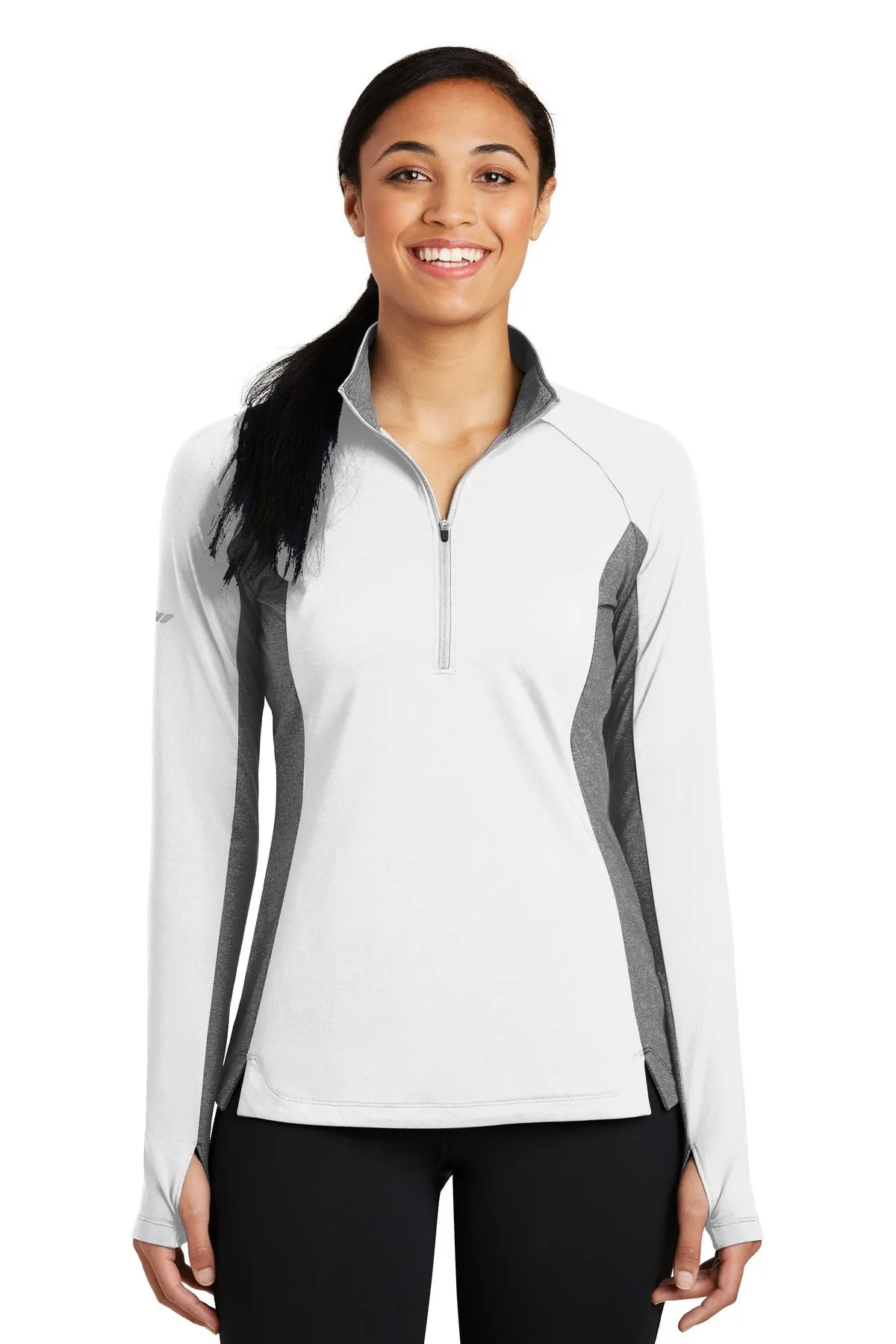 Custom Embroidered - Sport-Tek Ladies Sport-Wick Stretch Contrast 1/4-Zip Pullover. LST854