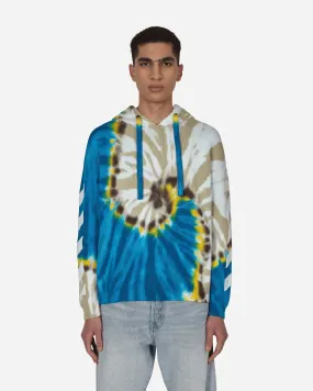 Diag Tie Dye Knit Hoodie Blue