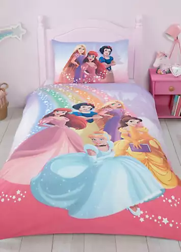 Disney Princess Rainbow Single Duvet Cover Set | Kaleidoscope