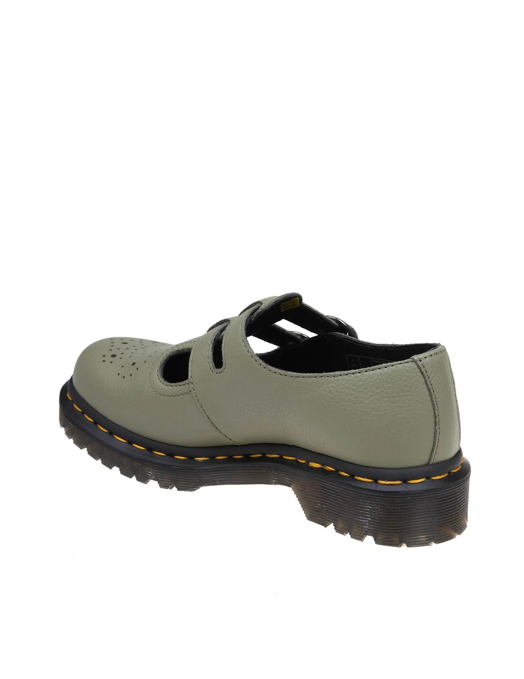 DR. MARTENS 8065 MARY JANE SHOE IN OLIVE GREEN LEATHER