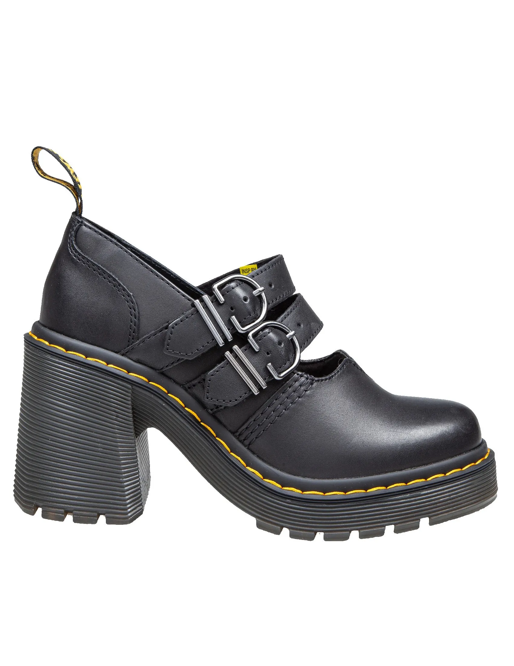 DR. MARTENS EVIEE DECOLLETE' IN LEATHER COLOR BLACK