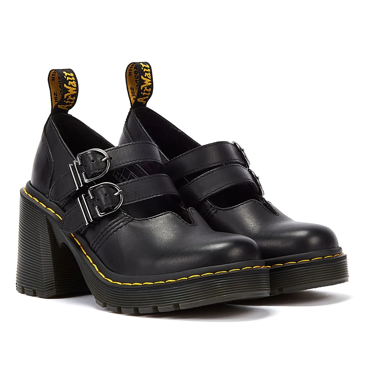 Dr. Martens Eviee Sendal Leather Women's Black Heels