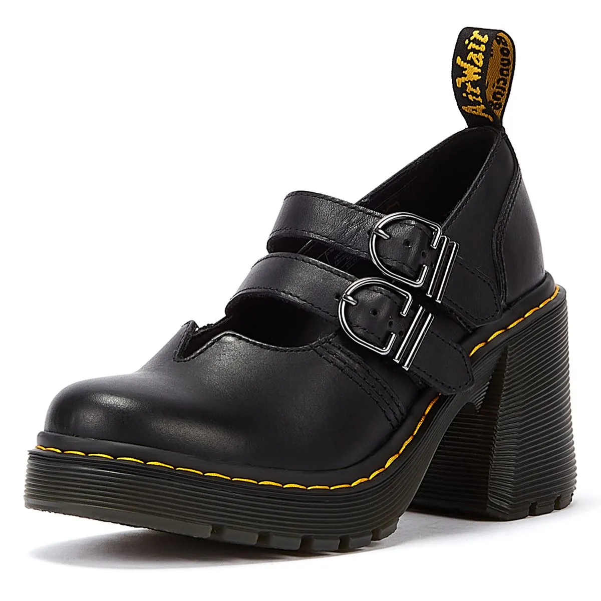 Dr. Martens Eviee Sendal Leather Women's Black Heels