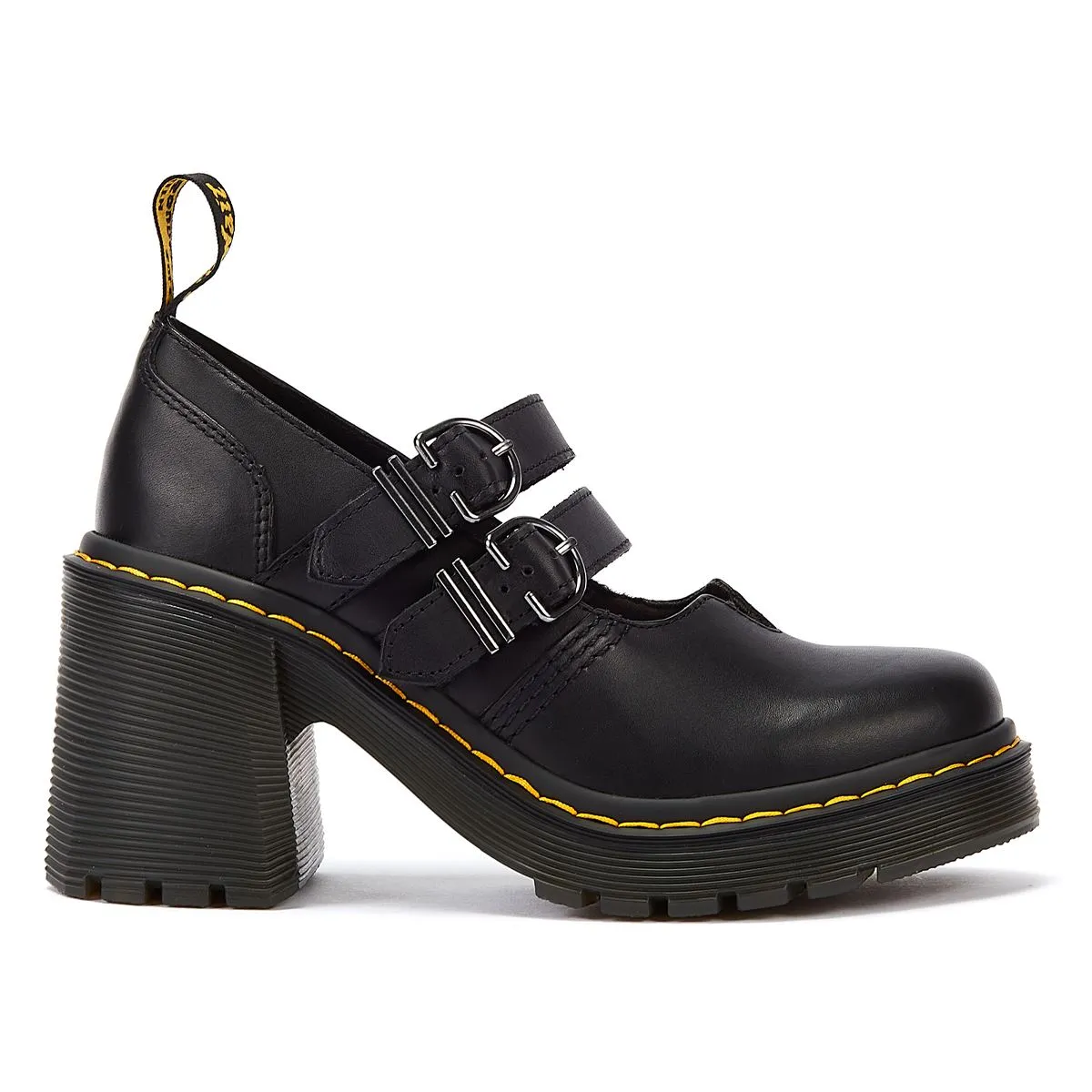 Dr. Martens Eviee Sendal Leather Women's Black Heels