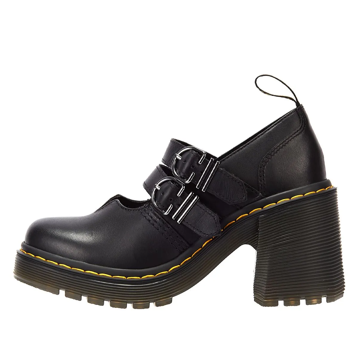 Dr. Martens Eviee Sendal Leather Women's Black Heels