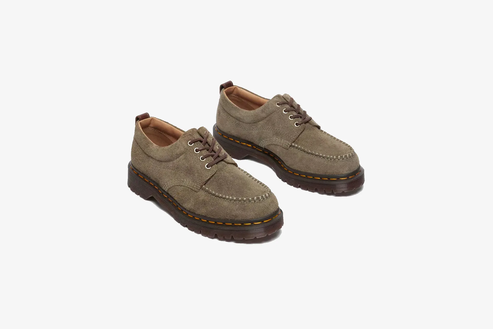 Dr. Martens Lowell (Hairy Suede + Classic Pull Up) M - Olive / Dark Brown