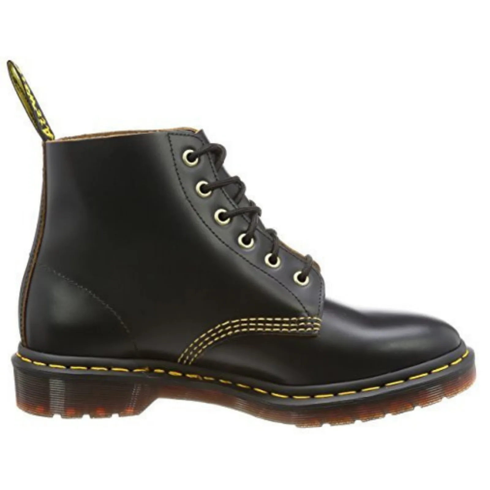 Dr. Martens Unisex 101 Smooth Archive 6-Eyelet Boot Black Vintage Smooth