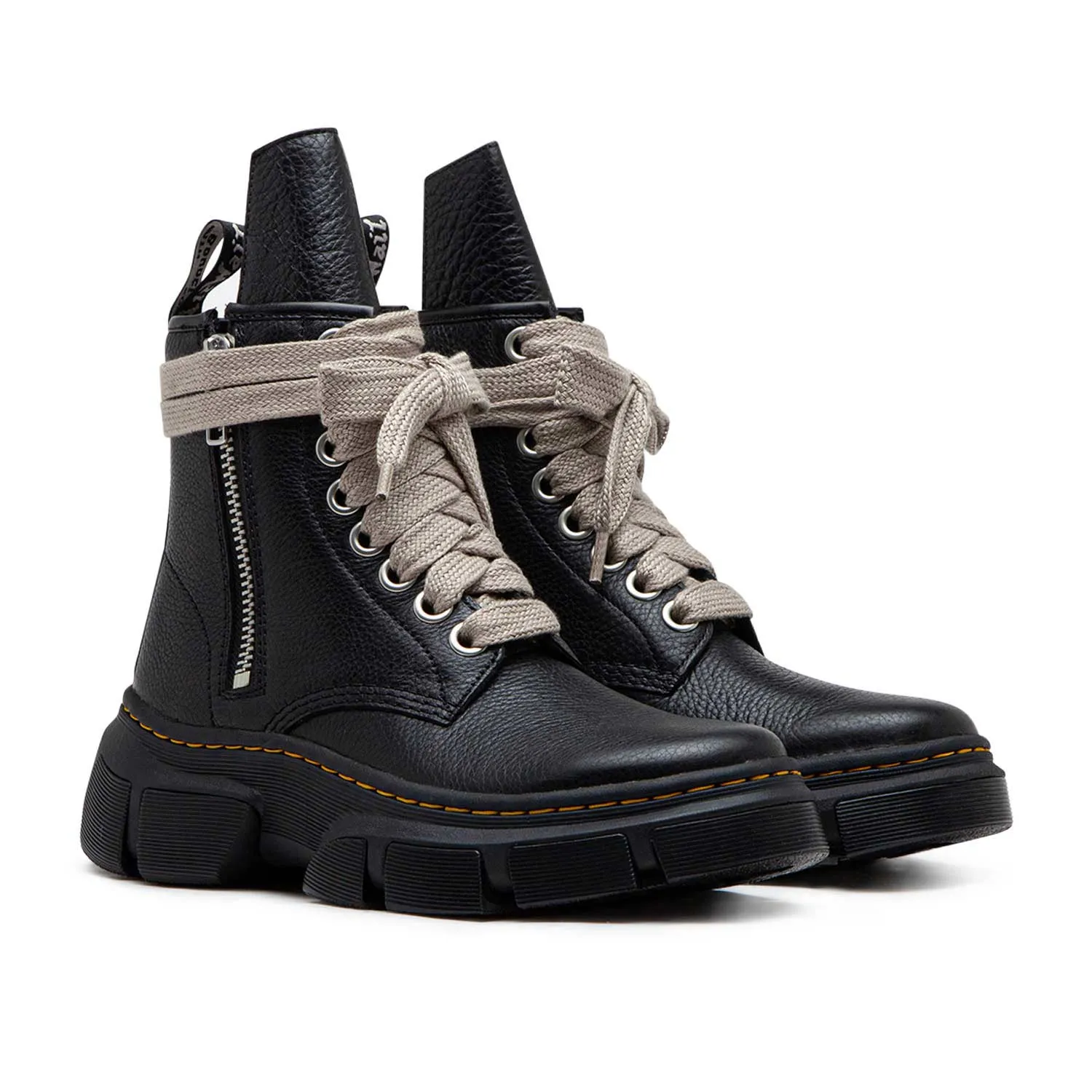 dr. martens x rick owens drkshdw 1460 dmxl jumbo lace boot (black)