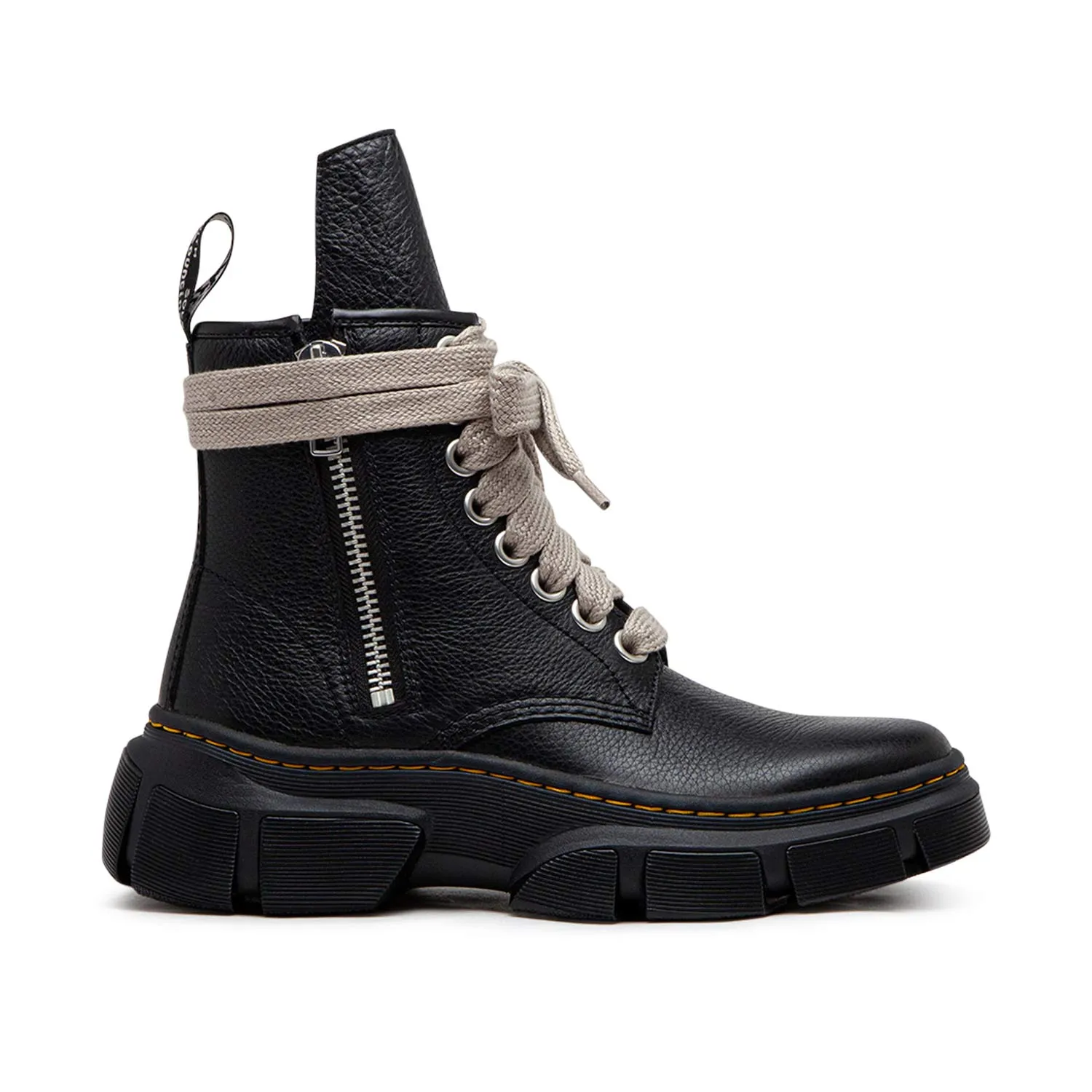 dr. martens x rick owens drkshdw 1460 dmxl jumbo lace boot (black)