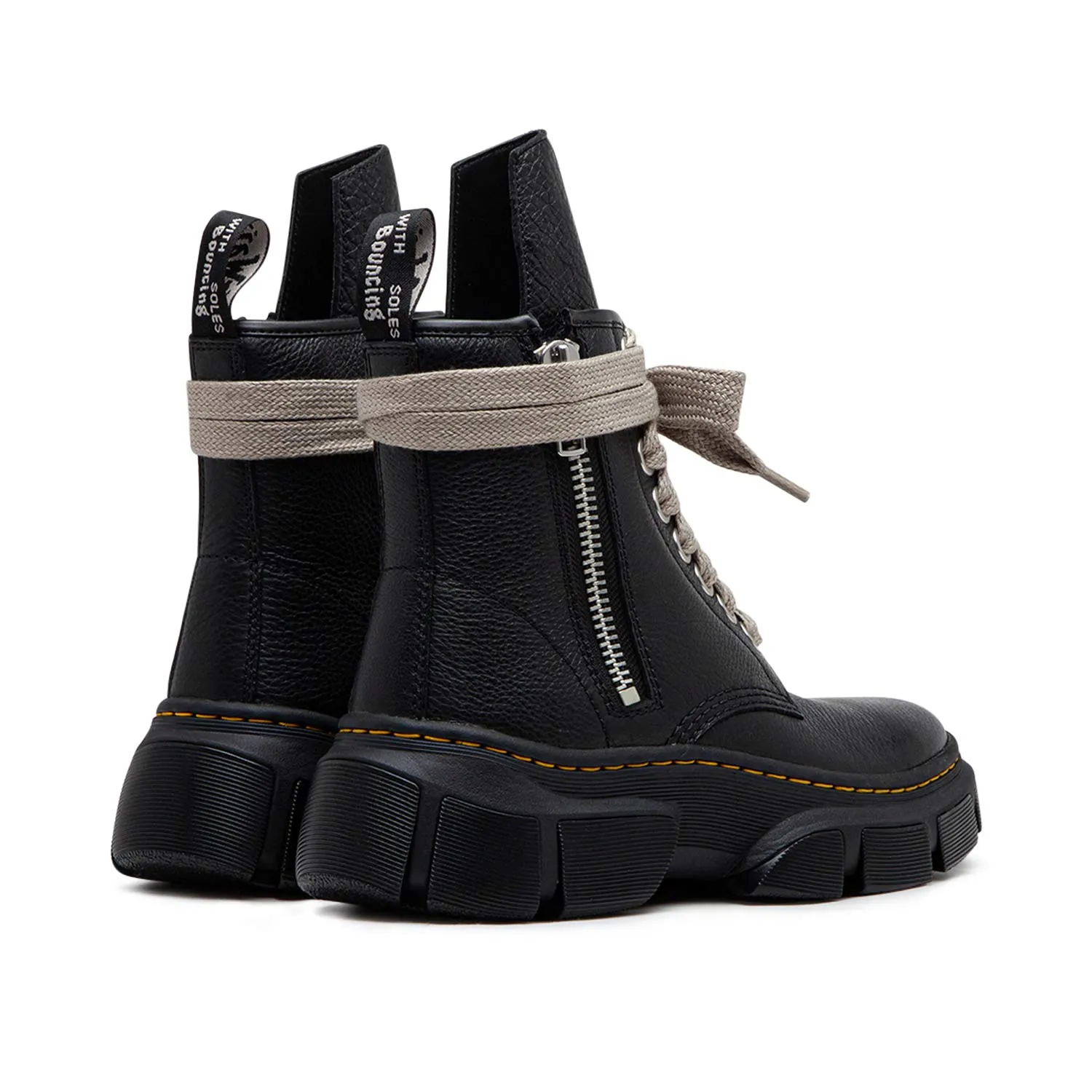 dr. martens x rick owens drkshdw 1460 dmxl jumbo lace boot (black)